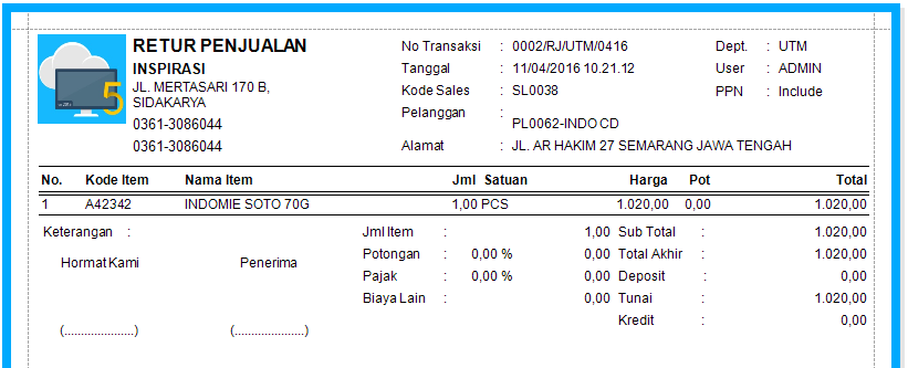 Detail Contoh Retur Pembelian Nomer 10