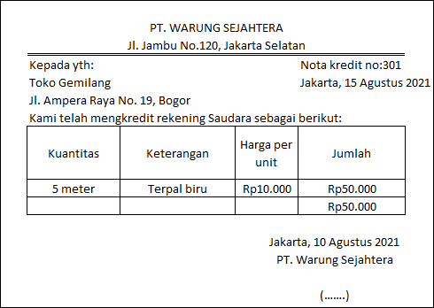 Detail Contoh Retur Pembelian Nomer 45