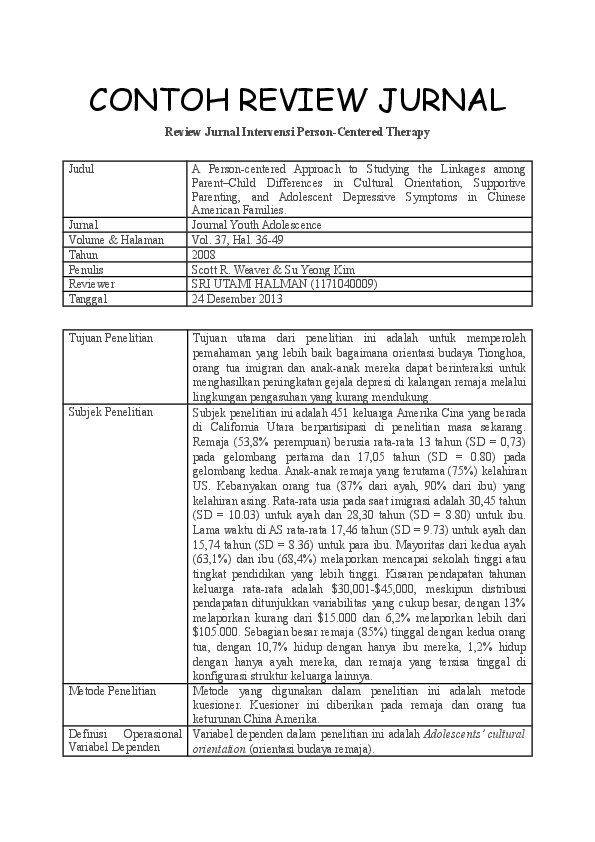 Detail Contoh Review Jurnal Nomer 48