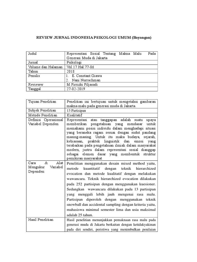 Detail Contoh Review Jurnal Penelitian Nomer 6