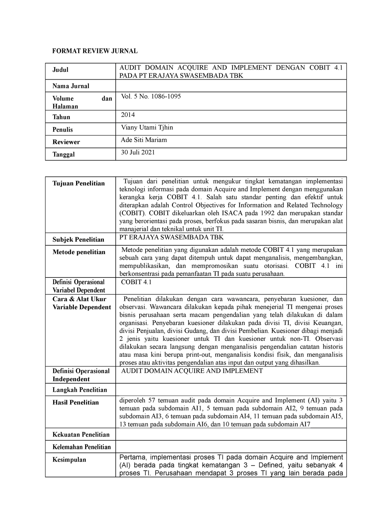 Detail Contoh Review Jurnal Penelitian Nomer 50