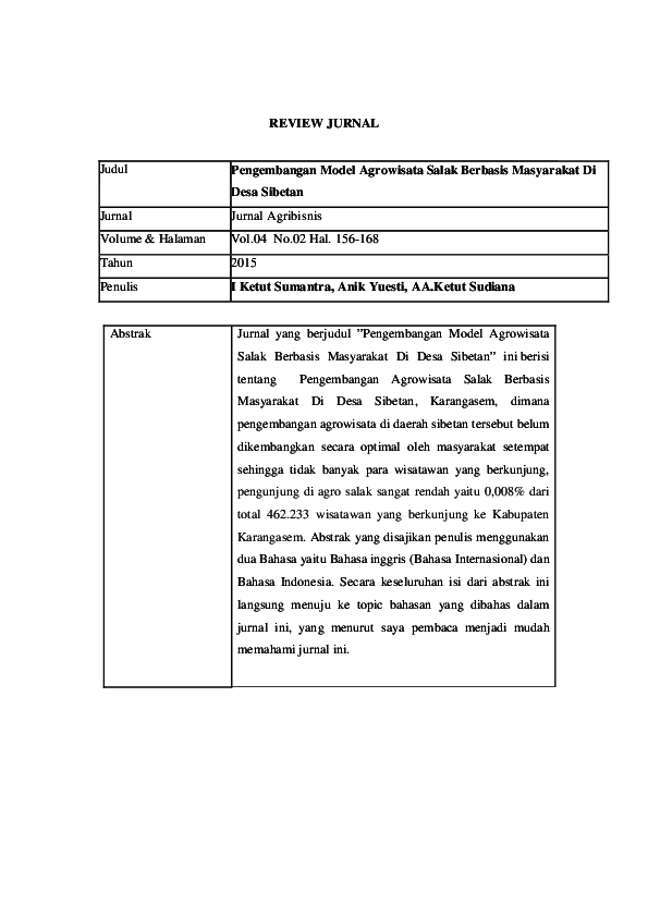 Detail Contoh Review Jurnal Pertanian Nomer 10