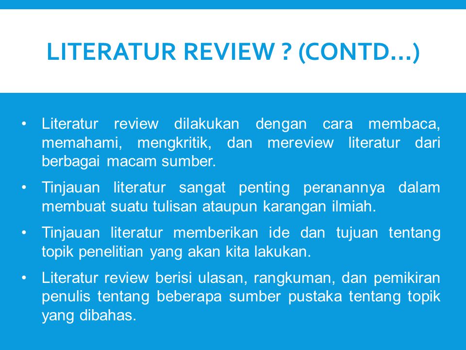 Detail Contoh Review Literatur Nomer 51