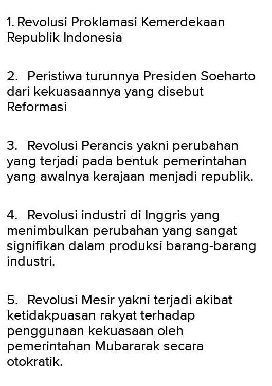 Detail Contoh Revolusi Dan Evolusi Nomer 43