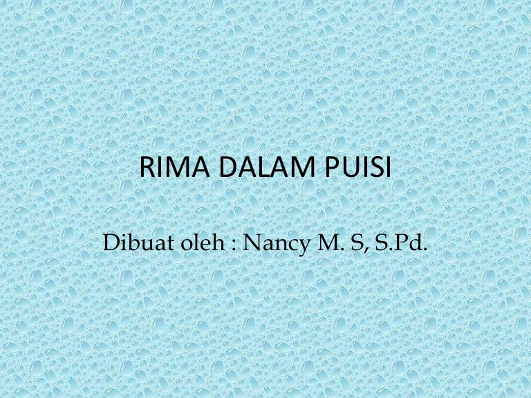 Detail Contoh Rima Pada Puisi Nomer 16