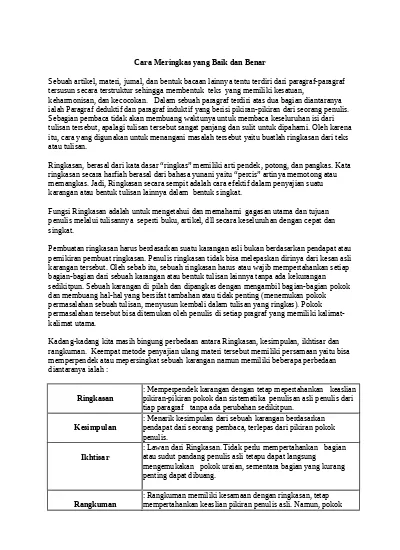Detail Contoh Ringkasan Bacaan Nomer 21