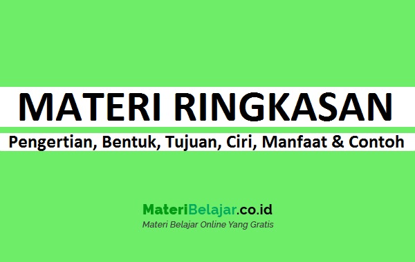 Detail Contoh Ringkasan Materi Nomer 46