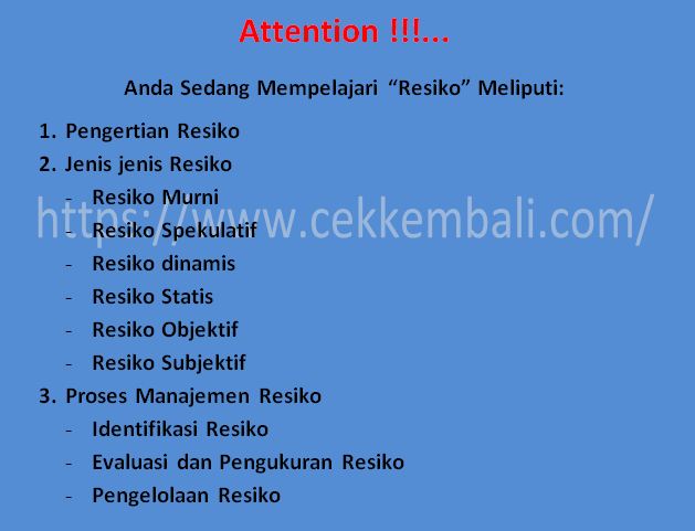 Detail Contoh Risiko Finansial Nomer 11