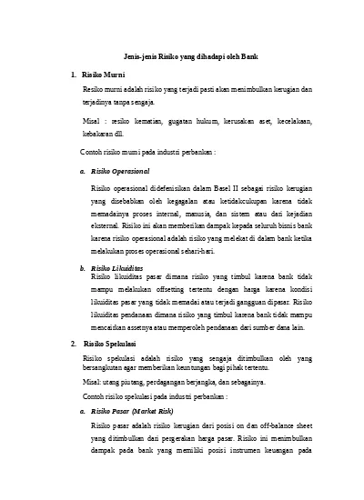 Detail Contoh Risiko Murni Nomer 24