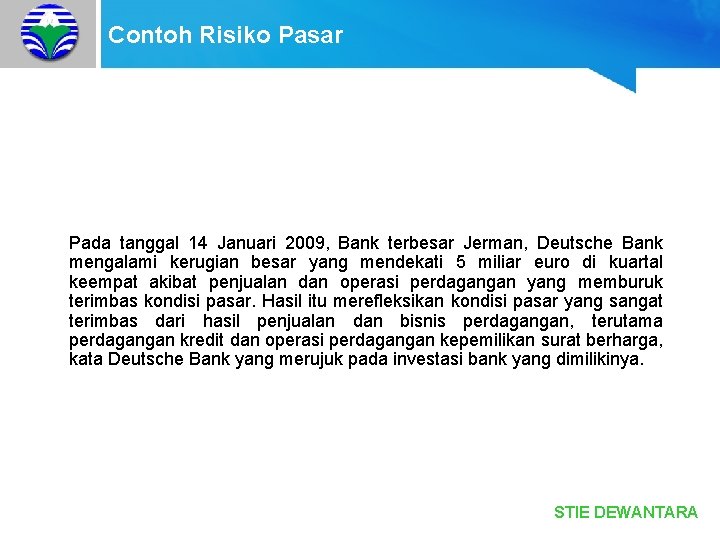 Detail Contoh Risiko Pasar Nomer 15