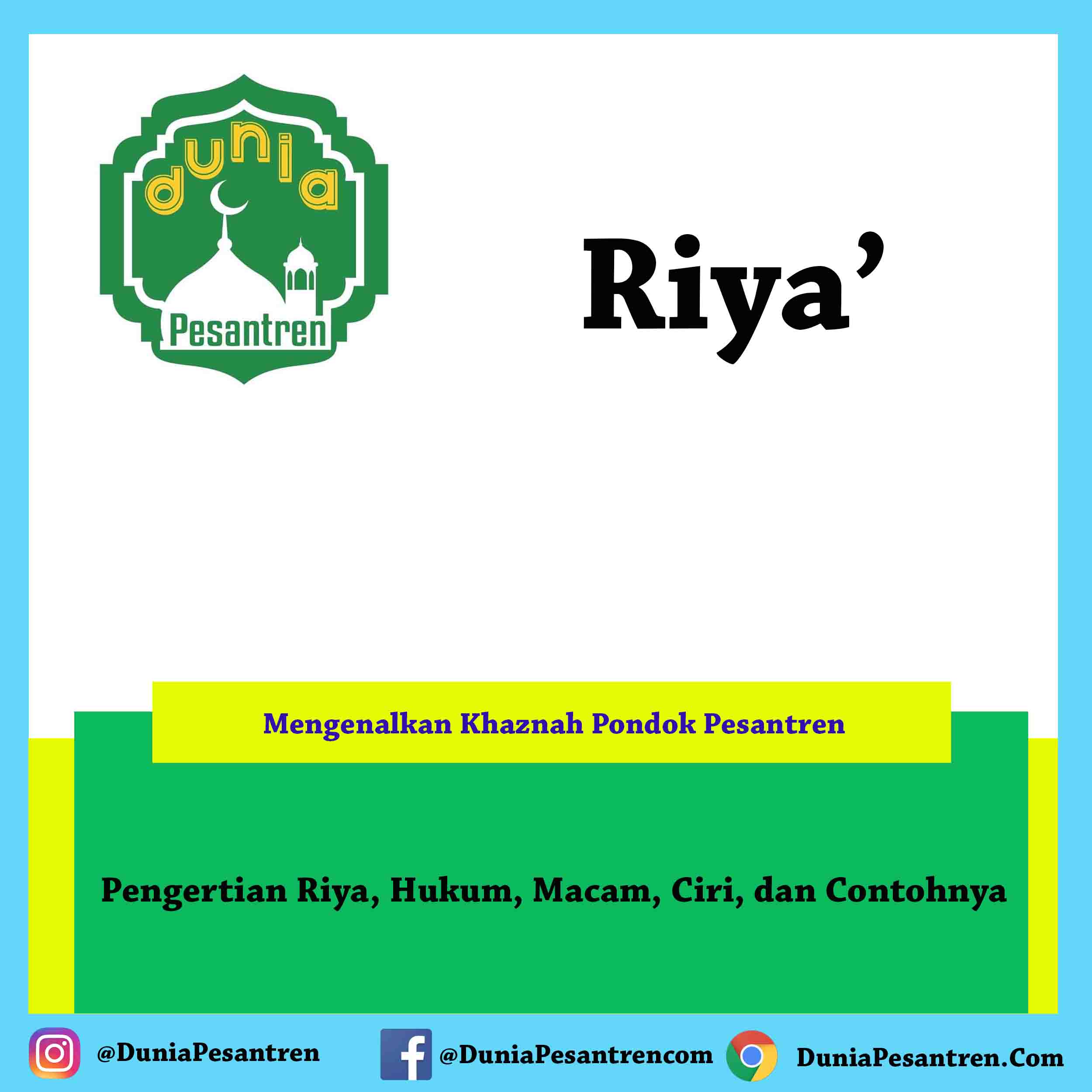 Detail Contoh Riya Dalam Ibadah Nomer 21