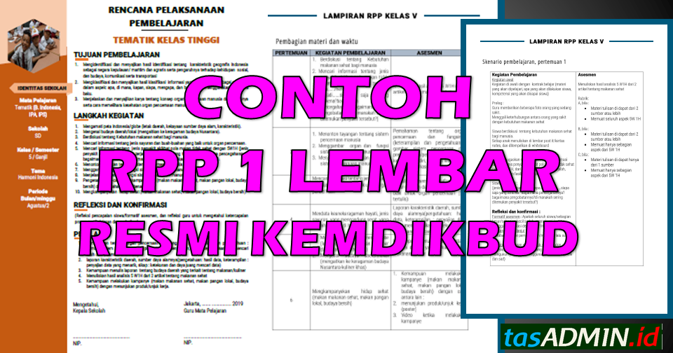 Detail Contoh Rpp 1 Lembar Nomer 22