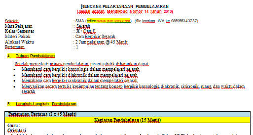 Detail Contoh Rpp 1 Lembar Sma Nomer 37