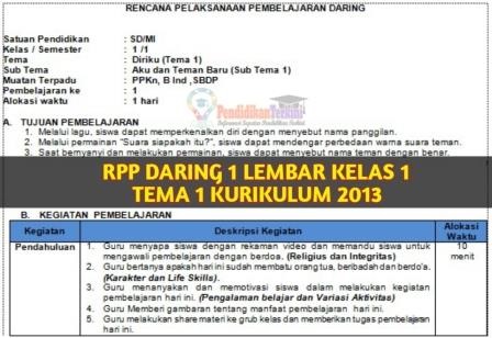 Detail Contoh Rpp Kelas 1 Nomer 46