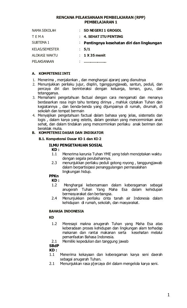 Detail Contoh Rpp Kurikulum 2013 Nomer 7