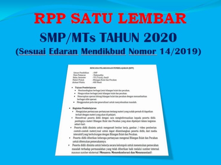 Detail Contoh Rpp Pai Smp 1 Lembar Nomer 14