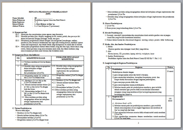 Detail Contoh Rpp Pai Smp 1 Lembar Nomer 31