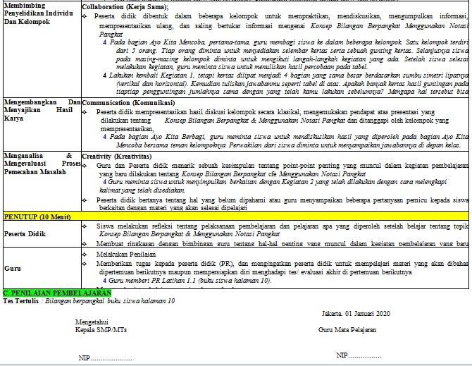 Detail Contoh Rpp Pai Smp 1 Lembar Nomer 42