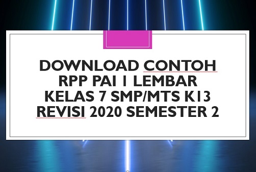 Detail Contoh Rpp Pai Smp 1 Lembar Nomer 53