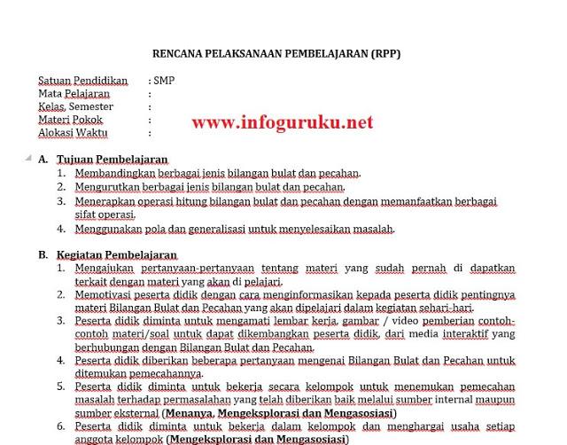 Detail Contoh Rpp Pai Smp 1 Lembar Nomer 9
