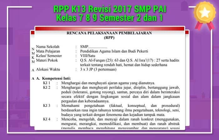 Detail Contoh Rpp Pai Smp Nomer 52