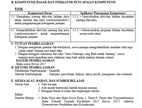 Detail Contoh Rpp Penjas Nomer 40