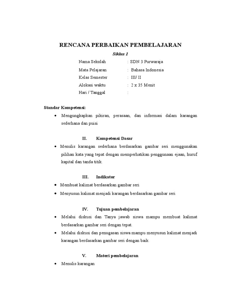 Detail Contoh Rpp Perbaikan Nomer 16