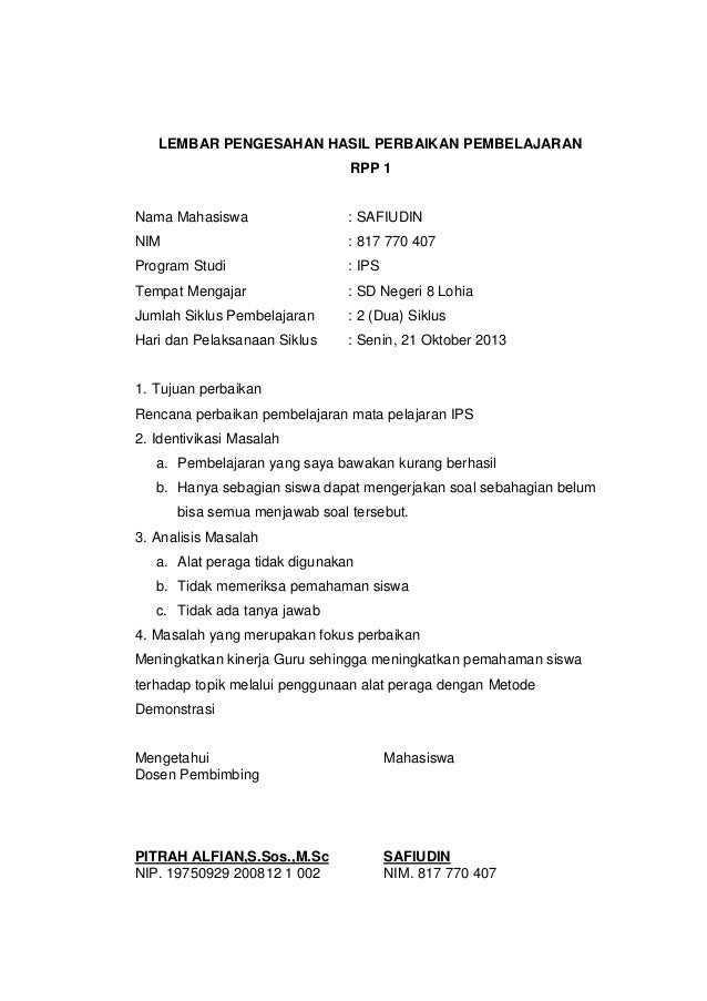 Detail Contoh Rpp Perbaikan Nomer 38