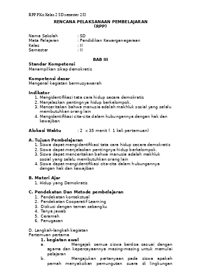 Detail Contoh Rpp Pkn Nomer 19