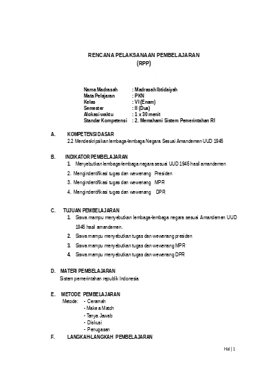 Detail Contoh Rpp Pkn Nomer 26