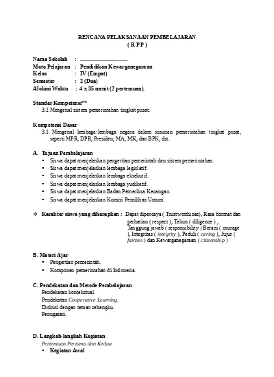Detail Contoh Rpp Pkn Nomer 28