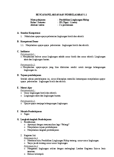 Detail Contoh Rpp Sd Nomer 15