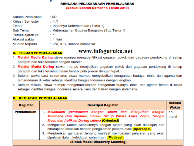 Detail Contoh Rpp Sesuai Surat Edaran Kemendikbud No 14 Tahun 2019 Nomer 33