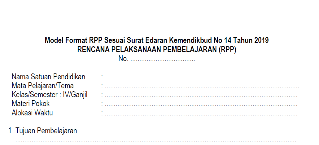 Detail Contoh Rpp Sesuai Surat Edaran Kemendikbud No 14 Tahun 2019 Nomer 9