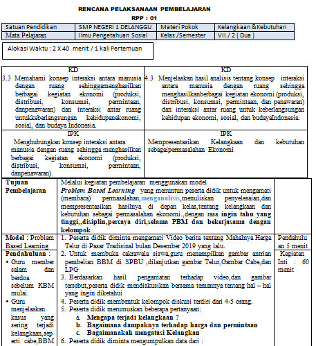 Detail Contoh Rpp Smp Nomer 21