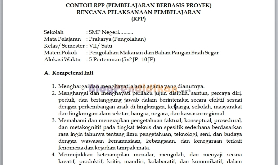 Detail Contoh Rpp Smp Nomer 26