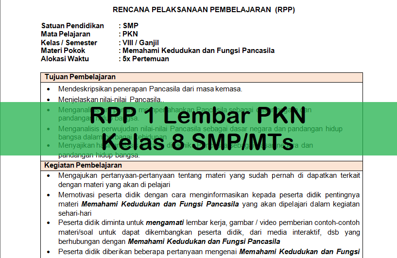 Detail Contoh Rpp Smp Nomer 32