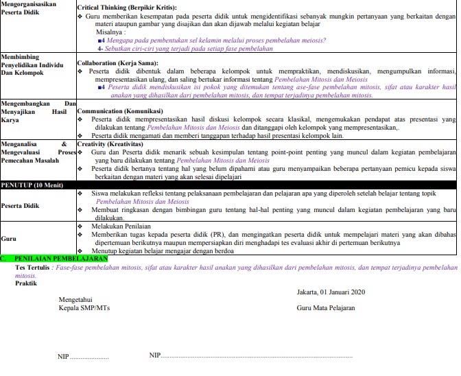 Detail Contoh Rpp Smp Nomer 36