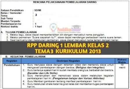 Detail Contoh Rpp Terbaru Nomer 44