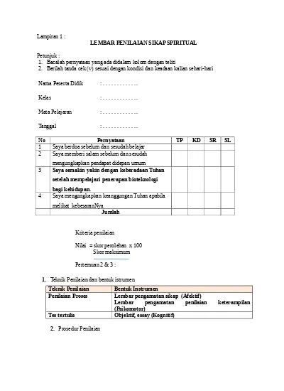 Detail Contoh Rubrik Penilaian Nomer 22