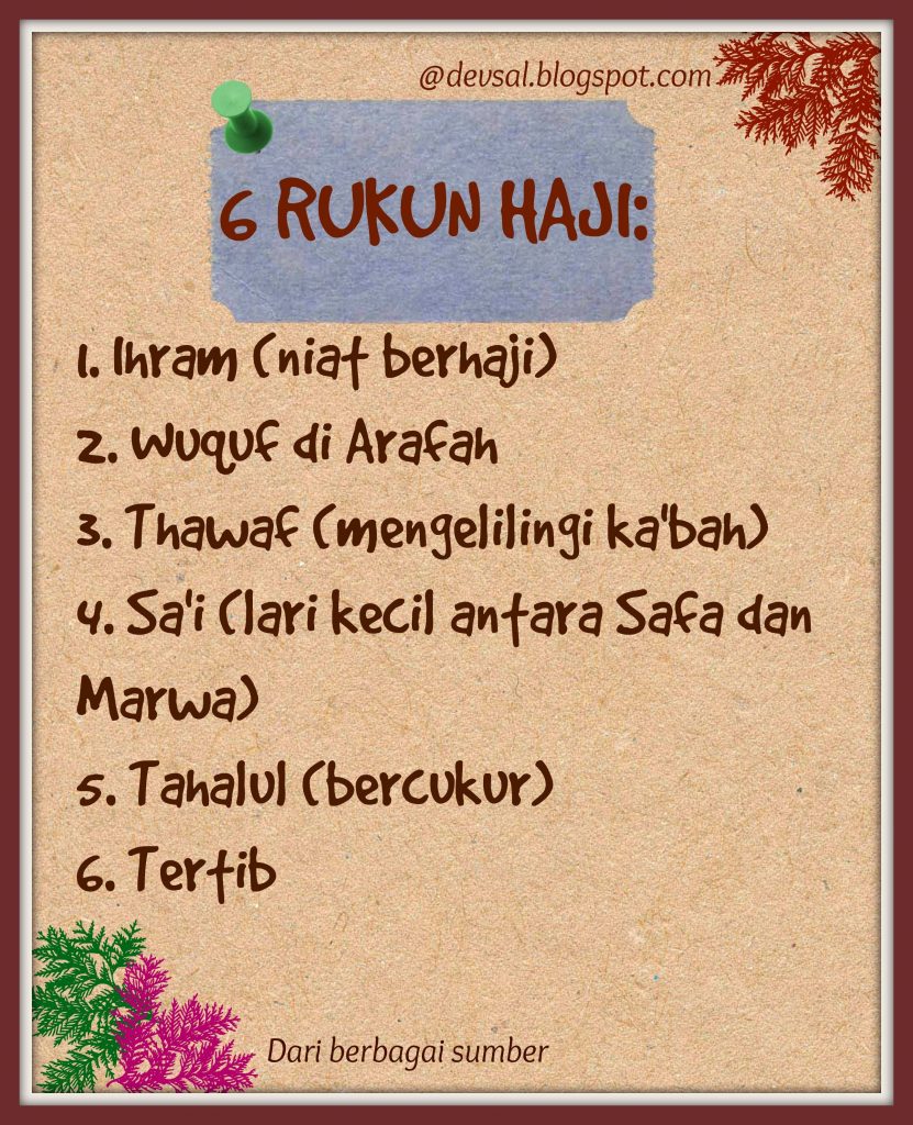 Detail Contoh Rukun Haji Nomer 8