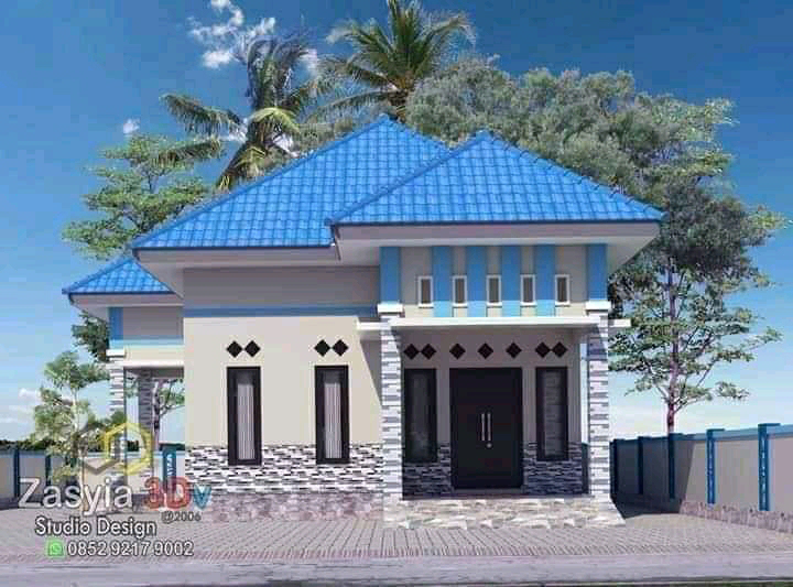 Detail Contoh Rumah Cat Biru Nomer 25