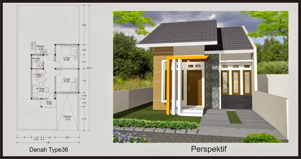 Detail Contoh Rumah Type 36 Nomer 29