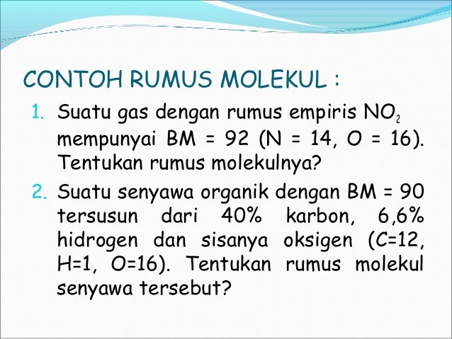 Detail Contoh Rumus Molekul Nomer 41