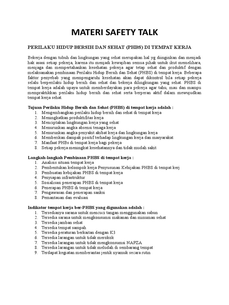 Detail Contoh Safety Talk Koleksi Nomer 12 detail-contoh-safety-talk-koleksi-nomer-12