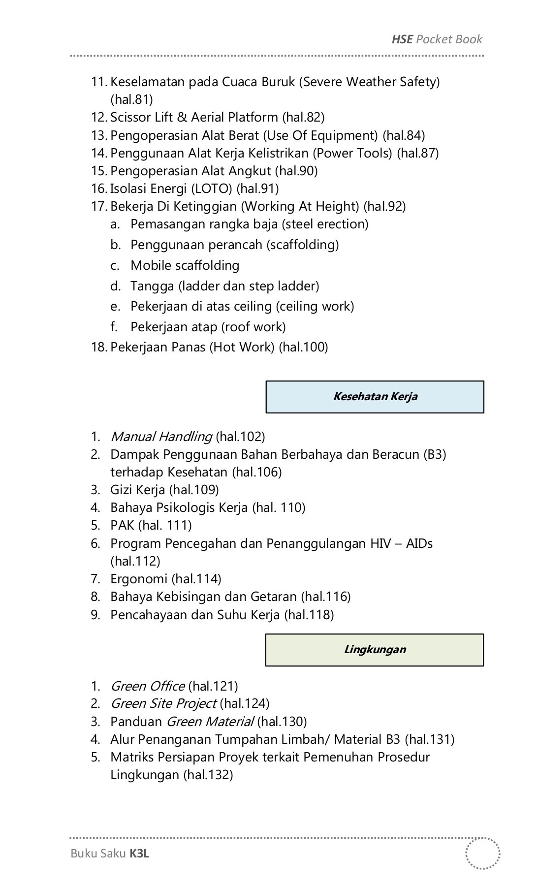 Detail Contoh Safety Talk Harian Nomer 36