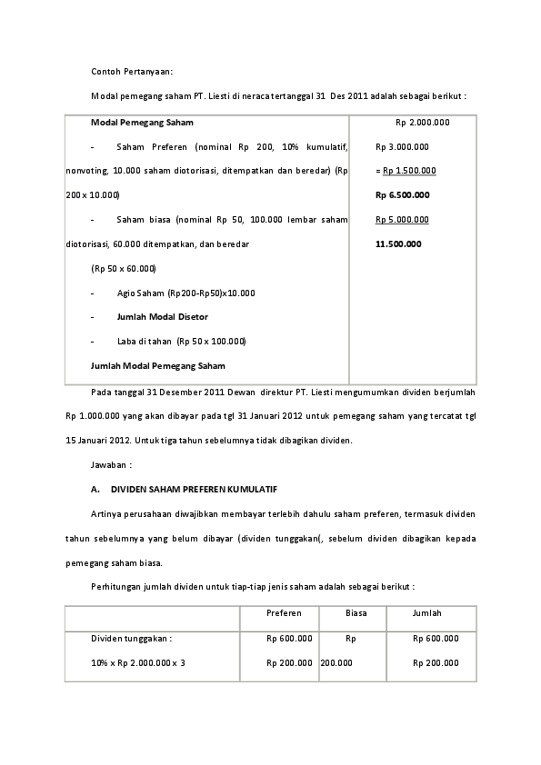 Detail Contoh Saham Preferen Nomer 23