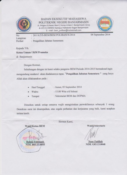 Detail Contoh Salam Penutup Surat Nomer 53