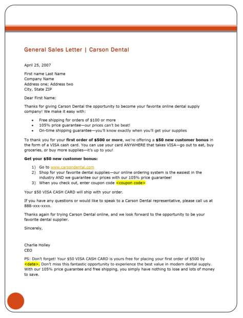 Detail Contoh Sales Letter Nomer 12
