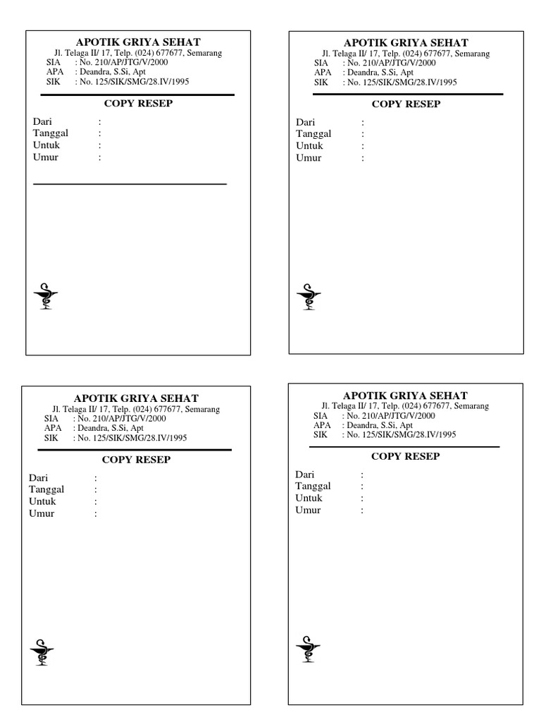 Detail Contoh Salinan Resep Nomer 11